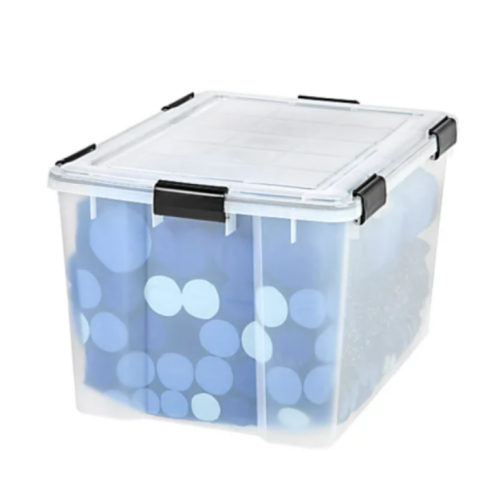 IRIS® Weathertight® Plastic Storage Container With Latch Lid, 14 1/2" x 17 3/4" x 23 5/8", Clear