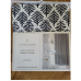 Everhome Henley Leaf Print Pattern Navy Blue & White Shower Curtain 72” x 72”