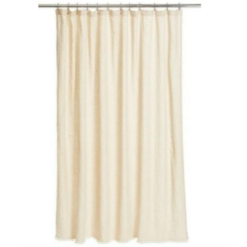 THREADERY Crinkle Linen Cotton Shower Curtain 72in x 72in