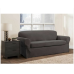 SmartFit Stretch Loveseat Slipcover - 2 Piece, Gray, Sure Fit Cover Zenna Home