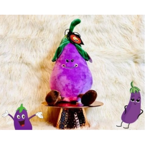 Mikey the Joyful Eggplant | 15″-L Huggable Friends