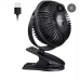 BESKAR USB Clip on Fan, Portable Small Fan with Cord Powered