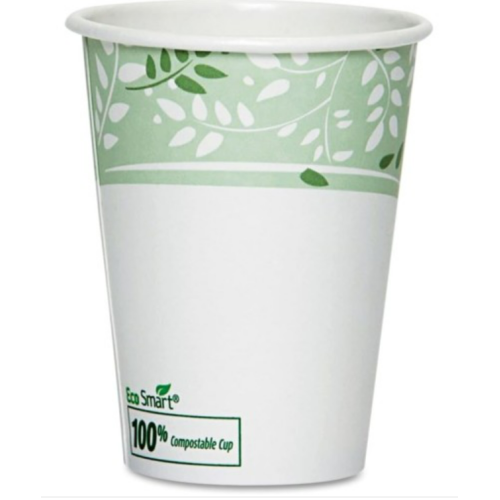 Dixie EcoSmart Hot Cups, Paper PLA Lining, Viridian, 8oz, 50/Pack