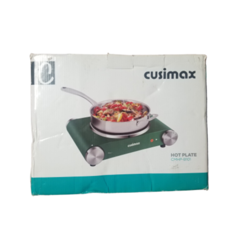 Cusimax 1500W Electric Hot Plate,Cast Iron Single Burner For Cooking,Stainless Steel Countertop Cooktop,Heat-up in Seconds,Green