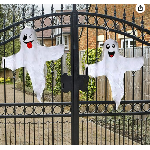  Halloween Tree Decoration Ghost Hanging Cute Decor, Halloween Decorations Outdoor for Lawn, Yard Decor, Ghost Halloween Party Decorations (2 Pieces)