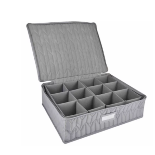 Our Table™ Quilted Mug Storage Case in Grey