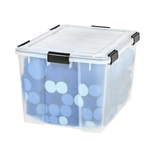 IRIS® Weathertight® Plastic Storage Container With Latch Lid, 14 1/2" x 17 3/4" x 23 5/8", Clear