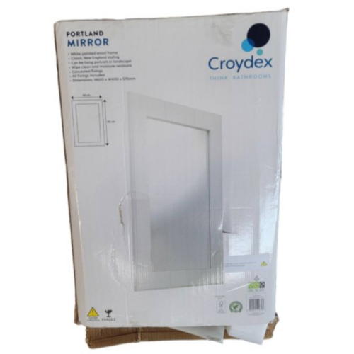 Croydex Portland Bathroom Mirror - White