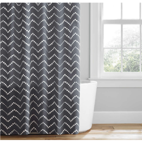 Simply Essential™ Chevron Cotton Shower Curtain 72 x 72 Gray