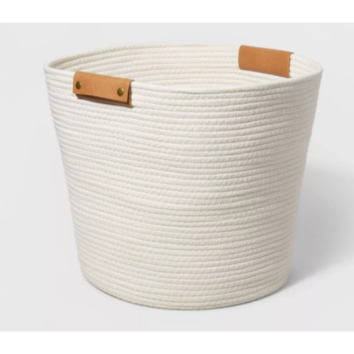 Decorative Coiled Rope Basket White - Brightroom™