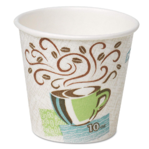 Dixie PerfecTouch 10 oz. Insulated Paper Hot Coffee Cup by GP PRO (Georgia-Pacific), Coffee Haze 50 cups