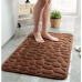 Memory Foam Bath Rug Cobblestone Embossed Bathroom Mat Rapid Water Absorbent And Washable Bath Rugs