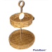 2 Tiered Wicker Tray | Natural Hand Woven