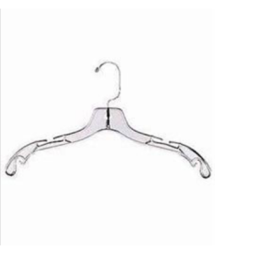 Heavy Weight 17 inch Clear Plastic Dress Hangers