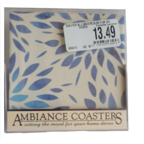 Thirstystone Ambiance Decorative Absorbent Coasters set of 4