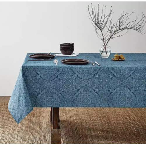 Bee & Willow™ Rectangular Laminated Tablecloth Etched Chambray 