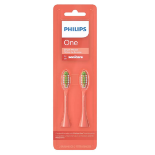 Philips One by Sonicare Replacement Electric Toothbrush Head - 2pk