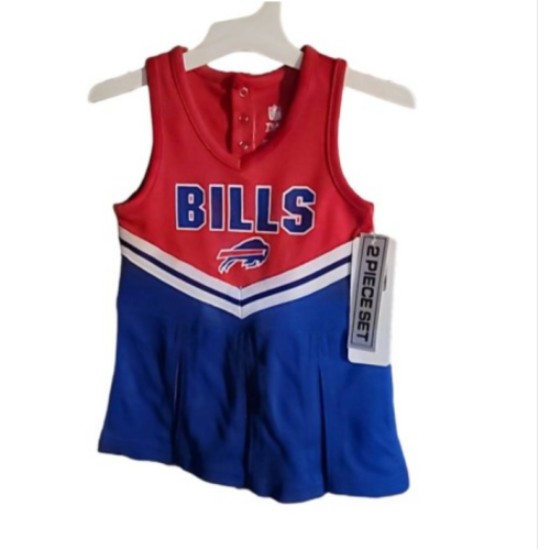 Buffalo Bills NFL Team Apparel Royal/Red Size 18 M Cheerleader Dress+Bloomers NWT