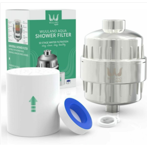 Wuuland High Output 10-Stage Shower Filter - Water Filter - Reduces Dry Itchy Skin