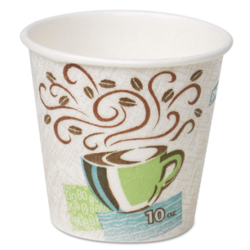 Dixie PerfecTouch 10 oz. Insulated Paper Hot Coffee Cup by GP PRO (Georgia-Pacific), Coffee Haze 50 cups