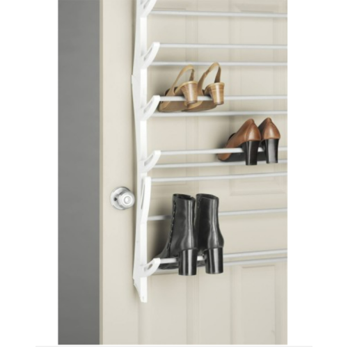 Whitmor Over-The-Door Shoe Rack, 36-Pair, White