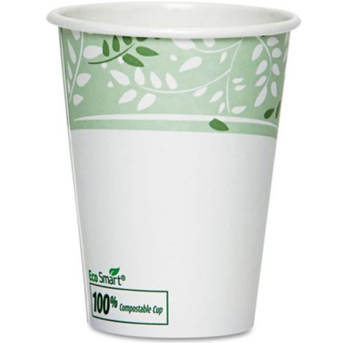 Dixie EcoSmart Hot Cups, Paper PLA Lining, Viridian, 8oz, 50/Pack