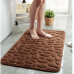 Memory Foam Bath Rug Cobblestone Embossed Bathroom Mat Rapid Water Absorbent And Washable Bath Rugs