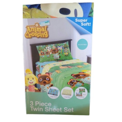 Animal Crossing 3 Piece Twin Sheet Set