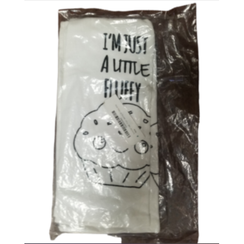 Generic Funny Dish Towel, I'm Just A Little Fluffy, Terry Cloth Towel, Baking Joke, Housewarming Gift, Cotton, White