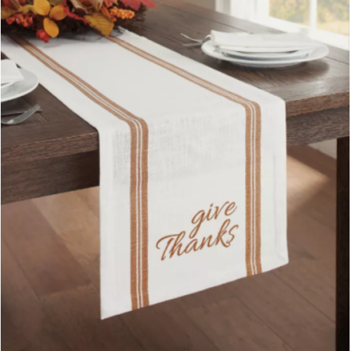 Harvest Give Thanks Border 72-Inch Table Runner