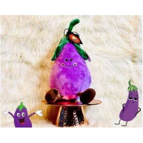 Mikey the Joyful Eggplant | 15″-L Huggable Friends