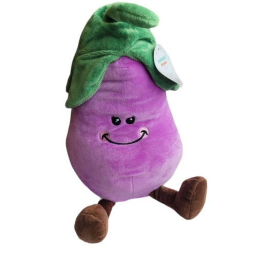 Mikey the Joyful Eggplant | 15″-L Huggable Friends