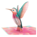 Lovely Hummingbird Pop-Up Card