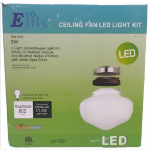 Elite Ceiling Fan LED Light Kit Multi-colored