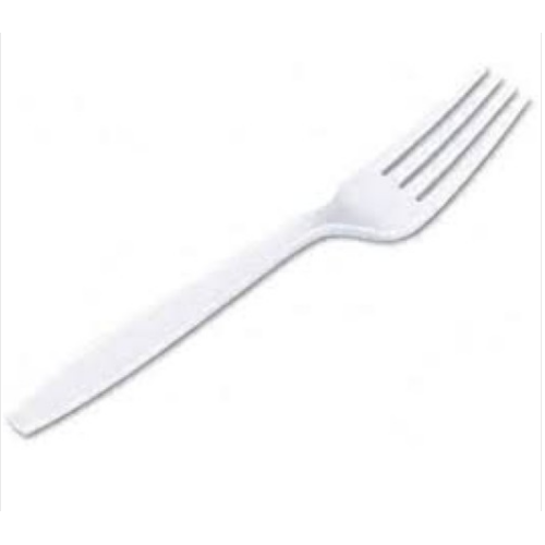 Dixie Plastic Cutlery, Heavy Mediumweight Fork, 100-Pieces/Box