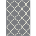 Maples Rugs Rebecca Contemporary Kitchen Rugs Non Skid Accent Area Carpet [Made in USA], 20''x 34'' Grey/White