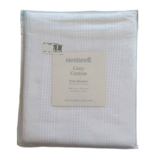 Nestwell Cozy Cotton Twin Blanket in White