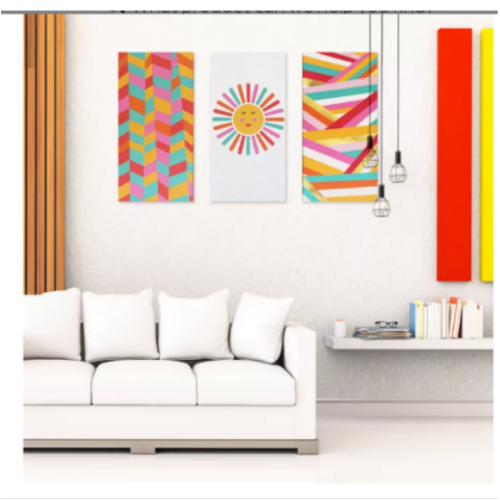 Wild Sage™ Geometric Sun 15-Inch x 30-Inch Canvas Wall Art (Set of 3)