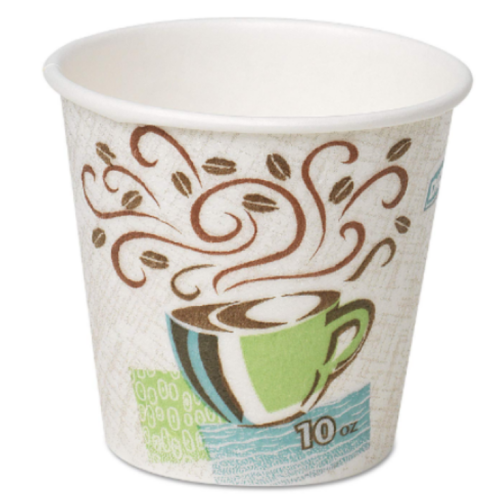 Dixie PerfecTouch 10 oz. Insulated Paper Hot Coffee Cup by GP PRO (Georgia-Pacific), Coffee Haze 50 cups