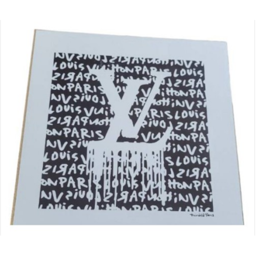 Louis Vuitton Dripping Logo Pattern - Canvas Print