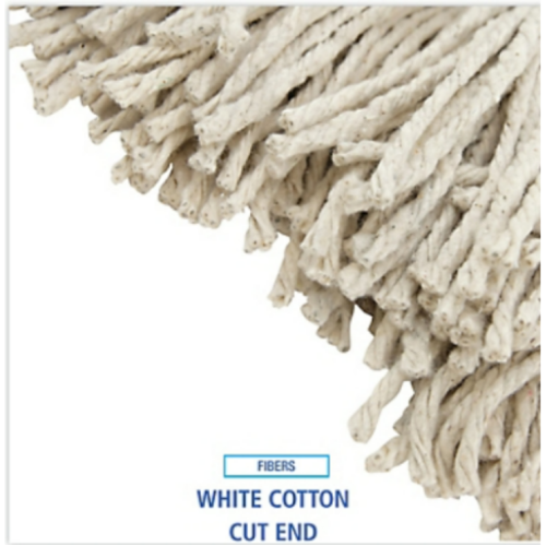 Boardwalk Premium Cut-End Wet Mop Head, Cotton, 16 oz., White