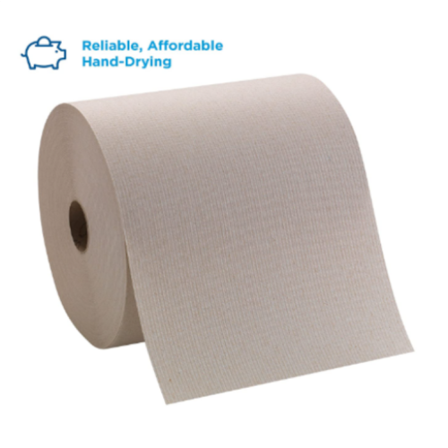 Pacific Blue Basic Recycled Hardwound Paper Towel Rolls by GP PRO (Georgia-Pacific), Brown, 26301, 800 Feet Per Roll, 2 Rolls