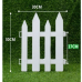 Woodyhome 1 ft. H X 1 ft. W Picket Plastic Fence Panel (Set of 12)