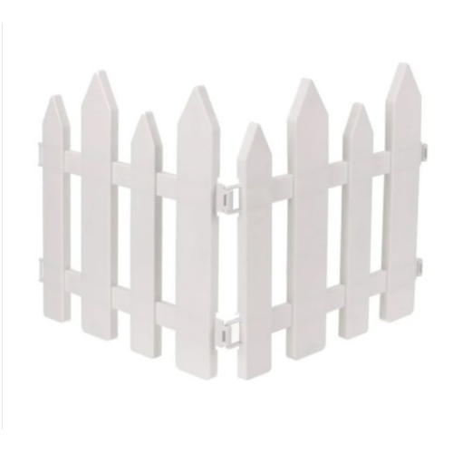 Woodyhome 1 ft. H X 1 ft. W Picket Plastic Fence Panel (Set of 12)