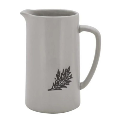 Bee & Willow™ Autumn Leaf Pitcher in White/Grey