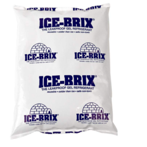 Polar Tech - IB 6 IB6 Ice Brix Leakproof Viscous Gel Refrigerant Poly Pack, 4" Length x 6" Width x 3/4" Thick 10 packs