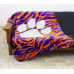 College Covers Clemson Tigers Raschel Throw Blanket, 60 in by 50 in