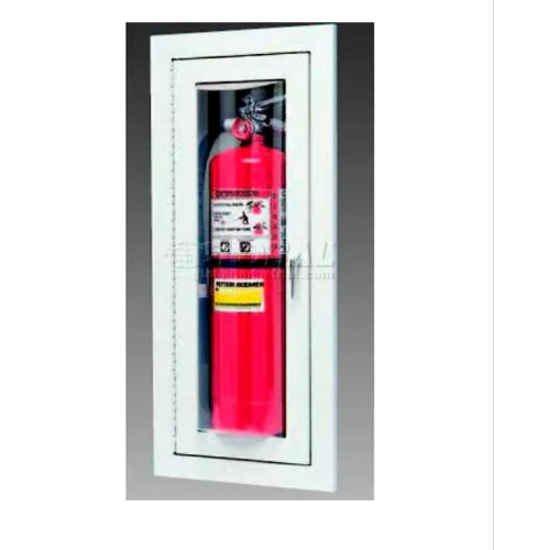 Potter Roemer Loma Steel Fire Extinguisher Cabinet, Full Acrylic Window, Fully Recessed