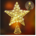 Christmas Star Tree Topper Gold with LED Lights