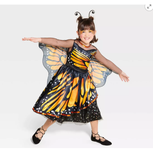 Kids' Monarch Butterfly Halloween Costume Dress with Headpiece - Hyde & EEK! Boutique™